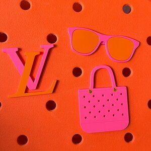 3 Piece LV Themed Bogg Charm Set-Glitzy Girl Bogg Charms